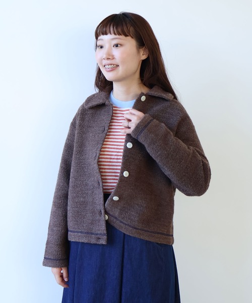 bulle de savon - ビュルデサボン  手編みカーディガン bulle de savon（ビュルデサボン） カーディガン ブリティッシュウール