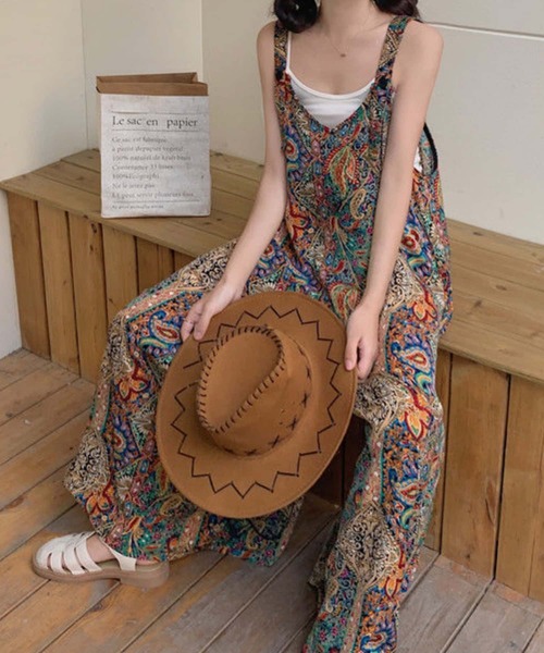 バックラッシュ オールインワン ペイズリー柄 S 美品 サロペット