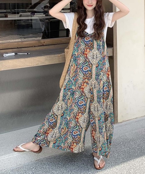 バックラッシュ オールインワン ペイズリー柄 S 美品 バックラッシュ