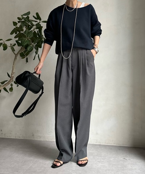 「DouDou」 スウェットカットソー FREE アイボリー レディース_画像5