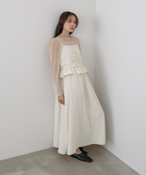 BAB（バブ） ワンピース 「選べるサイズ展開」フロントギャザーフリル