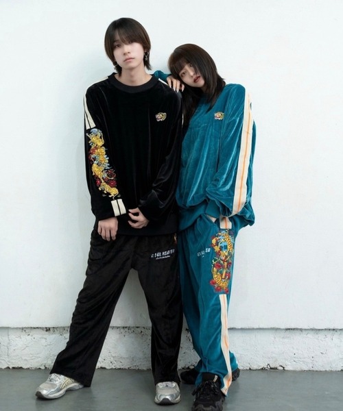 チュウカタヘタイ パンツ タイガートラックパンツ/緑 レディース