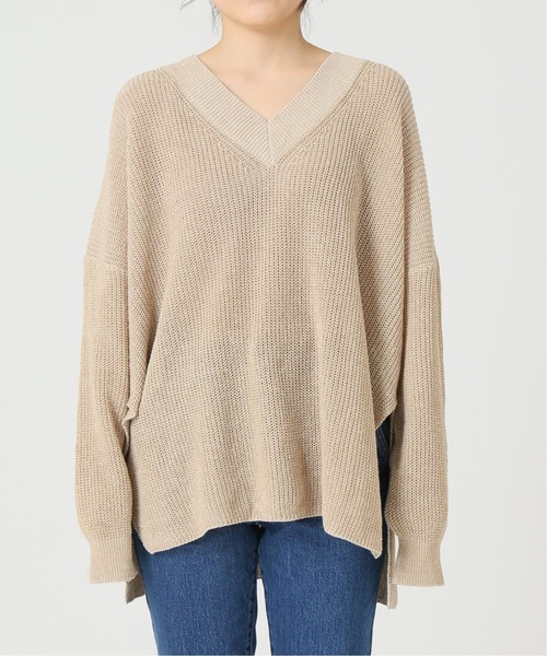 「Spick & Span」 Vネックニット FREE ブルー レディース_画像7