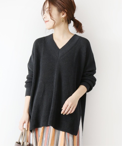 「Spick & Span」 Vネックニット FREE ブルー レディース_画像8