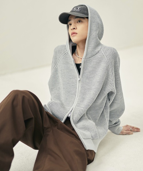 ノーブル　ニュアンスニットパーカー Noble（ノーブル）の「ニュアンスニットパーカー（パーカー）」 - WEAR