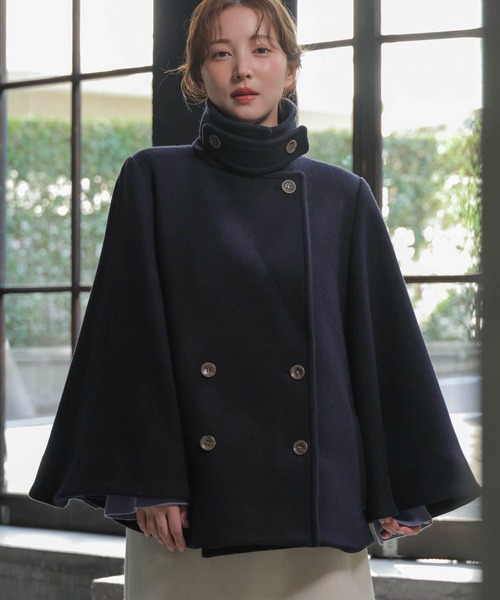 NOELA（ノエラ） コート アウター ケープミドルウールコート