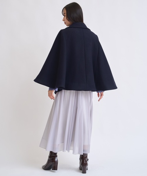 ノエラ　ケープコート ノエラ NOELA ケープ2WAYミディウールコート （オフホワイト