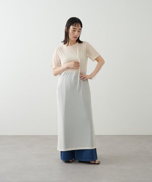 「Omekashi」 半袖ワンピース FREE ブラウン レディース_画像2