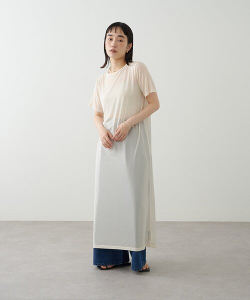 「Omekashi」 半袖ワンピース FREE ブラウン レディース_画像3