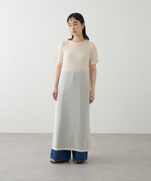 「Omekashi」 半袖ワンピース FREE ブラウン レディース_画像5