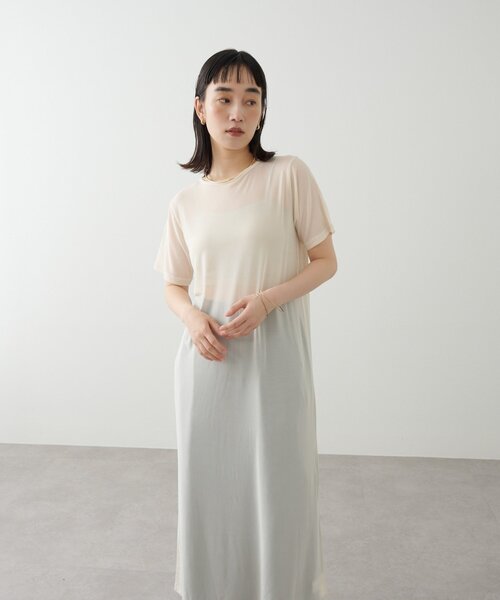 「Omekashi」 半袖ワンピース FREE ブラウン レディース_画像8