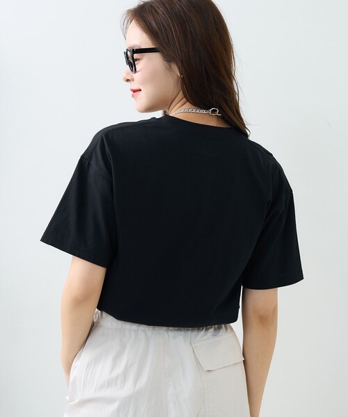 「PUBLUX」 半袖Tシャツ フリ- オフホワイト レディース_画像6