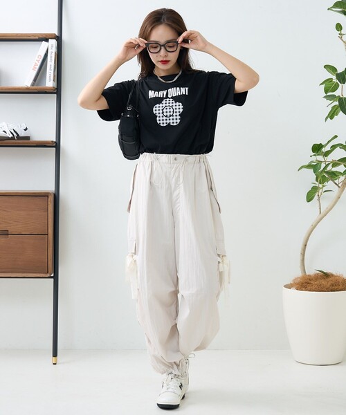 「PUBLUX」 半袖Tシャツ フリ- オフホワイト レディース_画像7