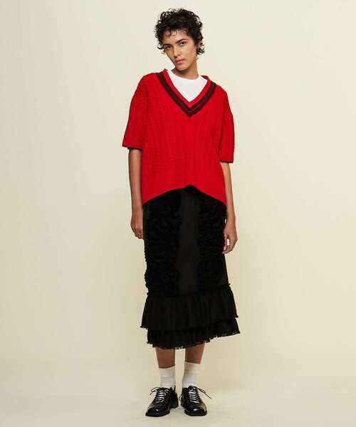 CURRENTAGE スカート 「CURRENTAGE/カレンテージ」Ruffle skirt