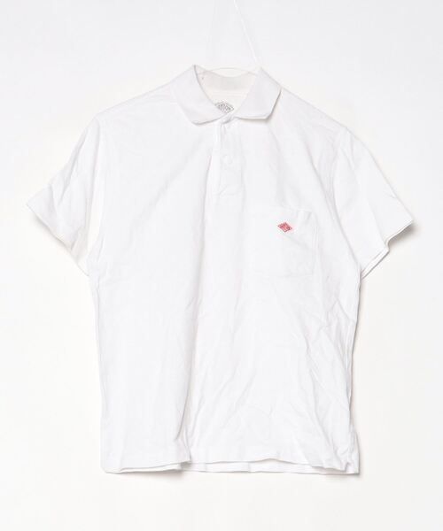 DANTON ホワイト ポロシャツ　38 Danton（ダントン） 半袖Tシャツ 34 ホワイト レディース : ZOZOTOWN