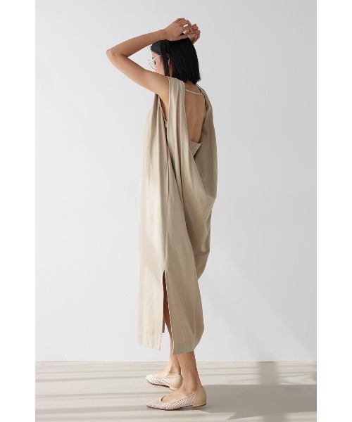 「ALEXIA STAM」 ノースリーブワンピース M ブラウン レディース_画像2