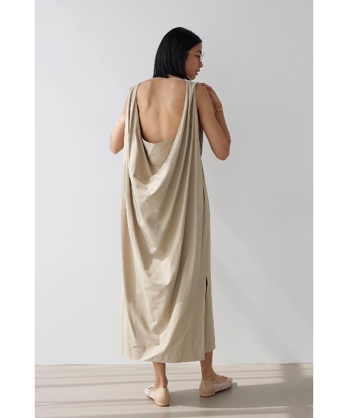 「ALEXIA STAM」 ノースリーブワンピース M ブラウン レディース_画像4