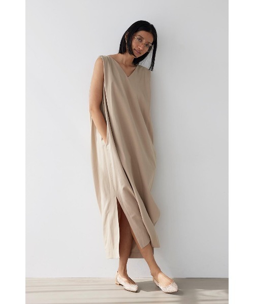 「ALEXIA STAM」 ノースリーブワンピース M ブラウン レディース_画像5