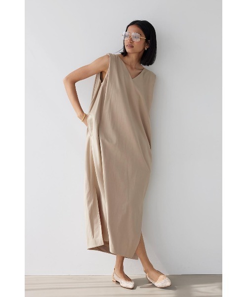 「ALEXIA STAM」 ノースリーブワンピース M ブラウン レディース_画像6