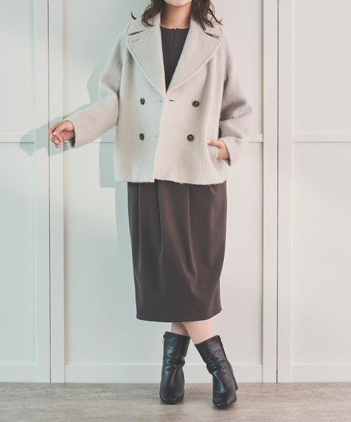 美品 Sirin 軽量 ミドルシャギーコート XS ネイビー Pコート 軽量】ミドルシャギーコート – Sirin Online Store