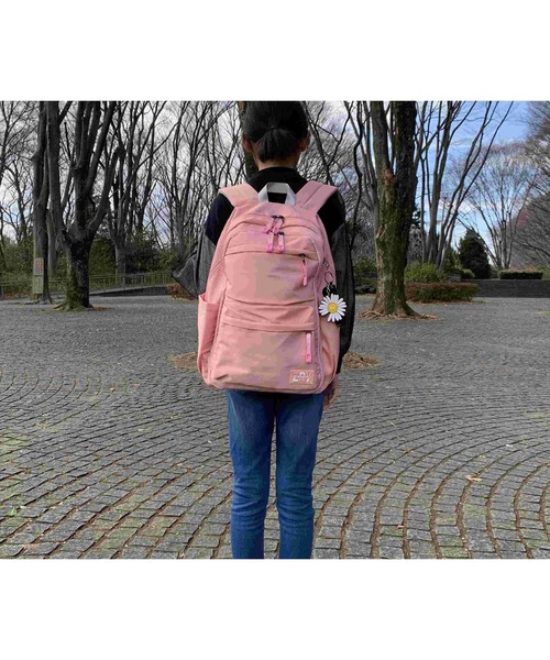 【美品】JRA認定品 日本製/リザード/パールピンク系色/リュック デイパック BACKYARD FAMILY（バックヤードファミリー） リュック リュック 大容量