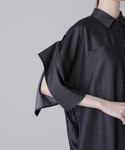 ADORE（アドーア） シャツワンピース 38 ネイビー レディース