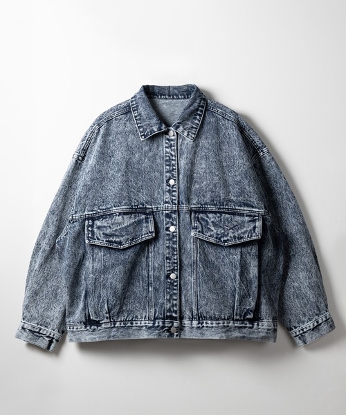 mal. デニムジャケット　黒　新品・未使用品　レレレさん配信 REMI RELIEF[レミレリーフ]コラボ｜生デニム生地を使ったオーバー