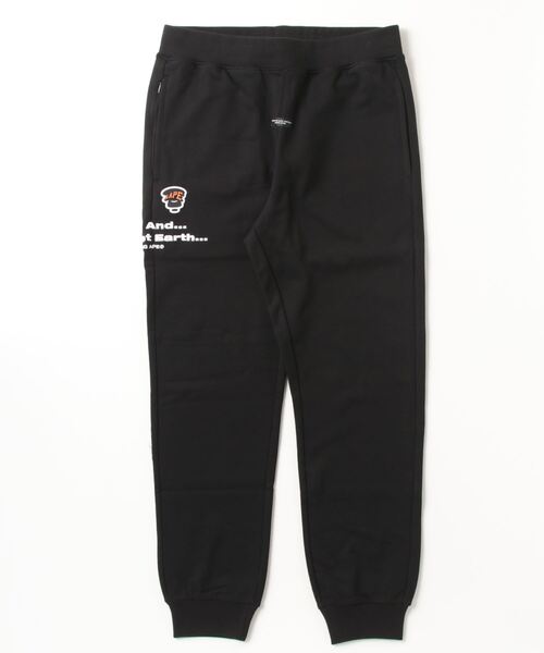 「AAPE BY A BATHING APE」 イージーパンツ SMALL ブラック メンズ_画像2