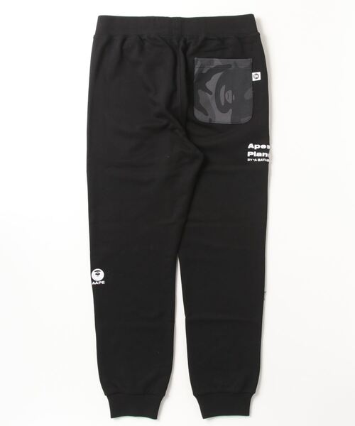 「AAPE BY A BATHING APE」 イージーパンツ SMALL ブラック メンズ_画像3
