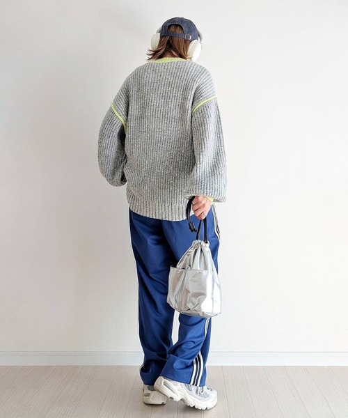 「notch.」 長袖ニット M ライトグレー レディース_画像2