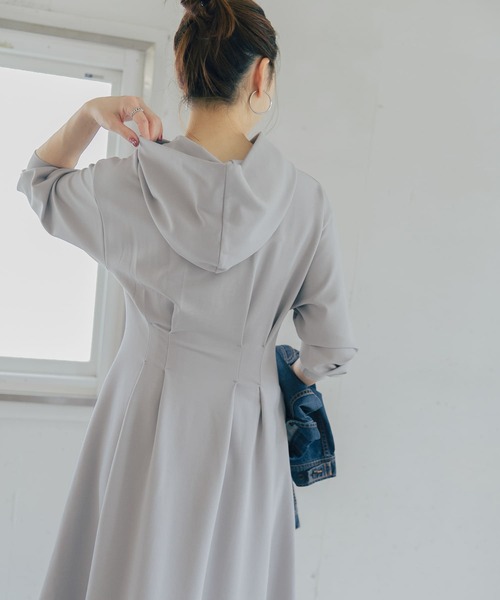 【新品未使用】URBAN RESEARCH ロングワンピース URBAN RESEARCH ROSSO WOMEN」 長袖ワンピース FREE ブラック