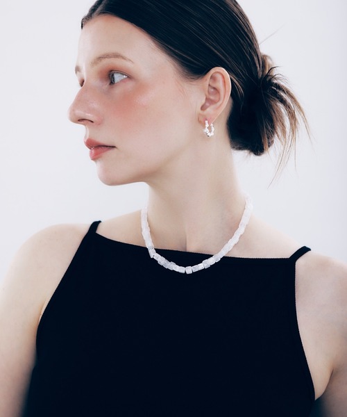 whoseA（フーシー） ネックレス 「silver925」 cube stone Necklace