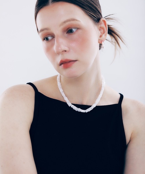 whoseA（フーシー） ネックレス 「silver925」 cube stone Necklace