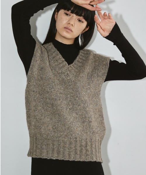 【24AW】todayful ニット ベスト TODAYFUL 「TODAYFUL」 ニットベスト FREE ベージュ レディース