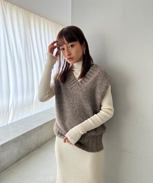 TODAYFUL ニットベスト ベージュ系 TODAYFUL 「TODAYFUL」 ニットベスト FREE ベージュ レディース