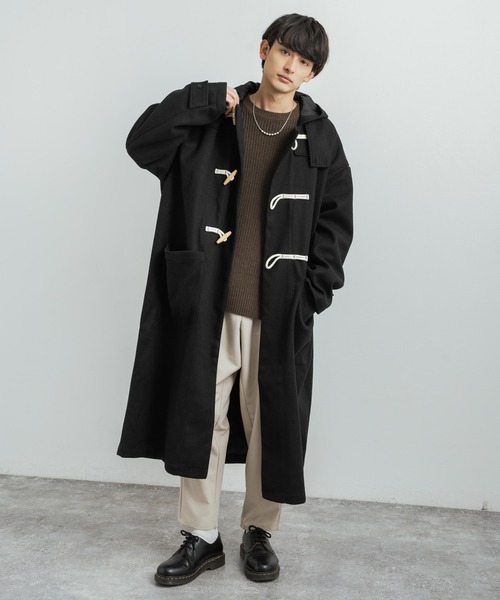 「Rocky Monroe」 「Beno」ダッフルコート L ブラック メンズ_画像3