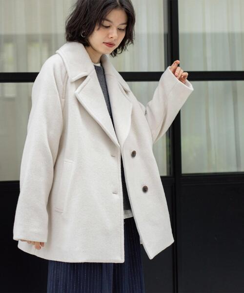 「OPAQUE.CLIP」 ピーコート 36 ベージュ レディース_画像6