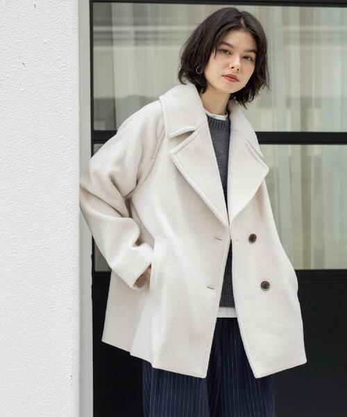 「OPAQUE.CLIP」 ピーコート 36 ベージュ レディース_画像9