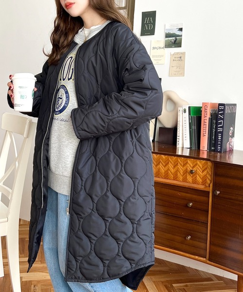 「moment+」 コート M ブラック レディース_画像2