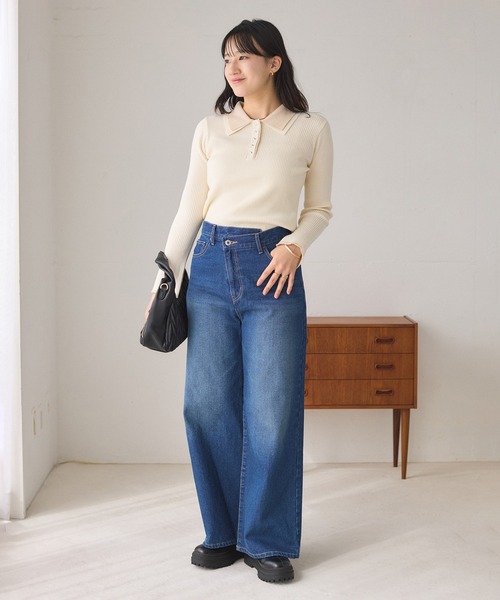 「VIS」 長袖ニット FREE ブラウン レディース_画像6