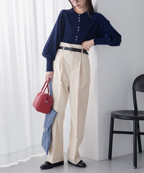 「BONLECILL」 パンツ L カーキ レディース_画像2