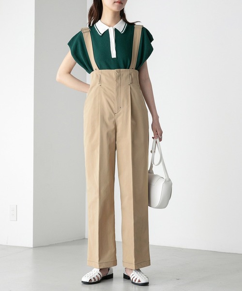 「BONLECILL」 パンツ L カーキ レディース_画像3