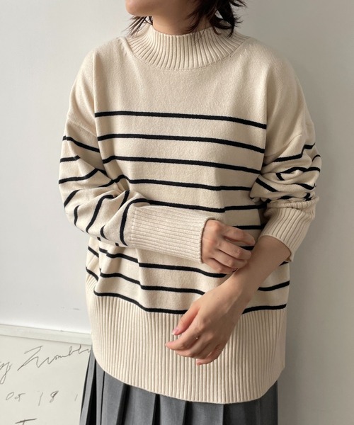 「LOWRYS FARM」 長袖ニット FREE ブルー レディース_画像8