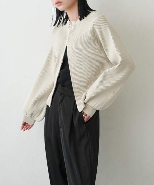 「Aunt Marie's」 ニットカーディガン FREE ブラック レディース_画像6