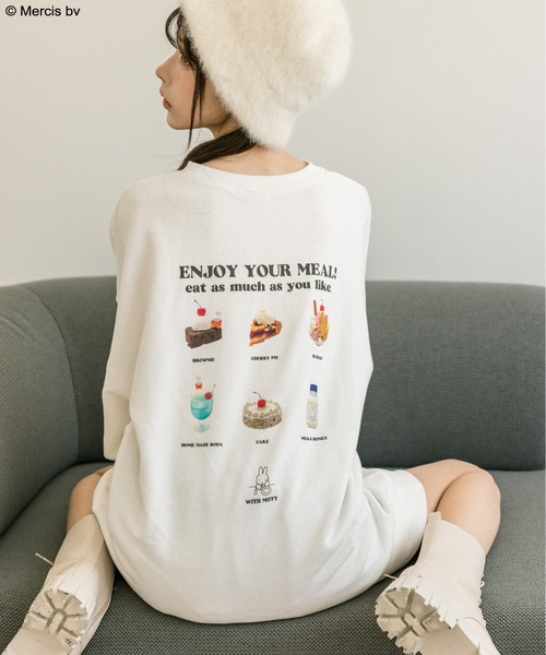 「Miffy」 スウェットカットソー「OLIVE des OLIVEコラボ」 FREE オフホワイト レディース_画像6
