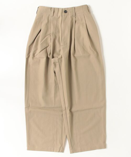パンツ 「my beautiful landlet」 HIGH-TWIST TWILL TUCK WIDE PANTS メンズ レディースの画像