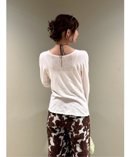 emmi tシャツ 「ONLINE限定カラーあり」2wayスラブ天竺カットソー