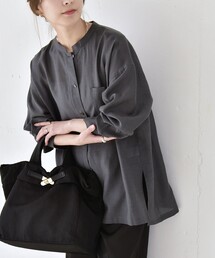 quaranciel リネンシャツ ブラウス シャツ quaranciel:「洗濯機可能