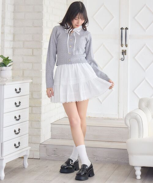 emina　ホワイト　スカートmサイズ 雨よけスカート（Emily） – Ame no chi Hare