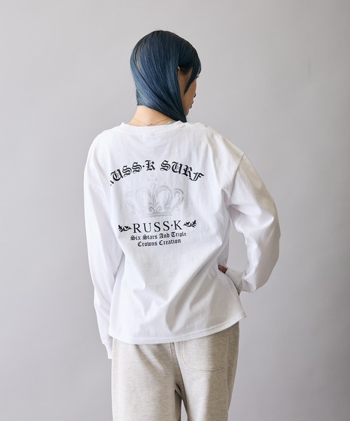 RUSSーK（ラスケー） tシャツ 「RUSS-K」別注 プリント 長袖Tシャツ